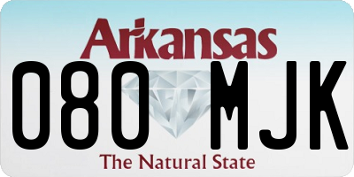 AR license plate 080MJK