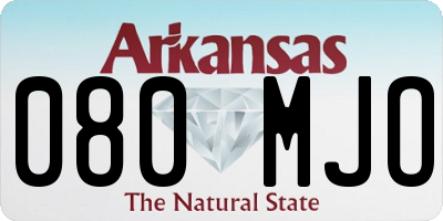 AR license plate 080MJO