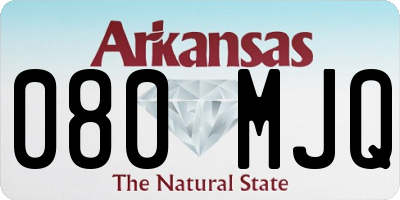 AR license plate 080MJQ