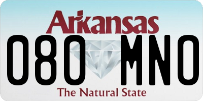AR license plate 080MNO