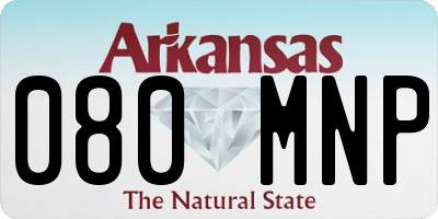 AR license plate 080MNP
