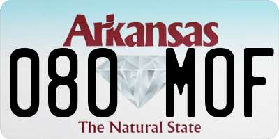 AR license plate 080MOF