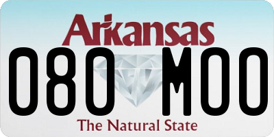 AR license plate 080MOO