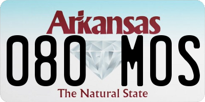 AR license plate 080MOS