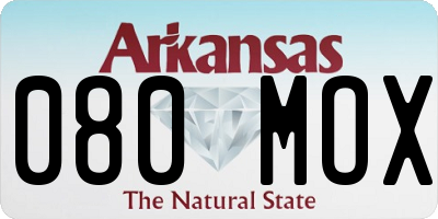 AR license plate 080MOX