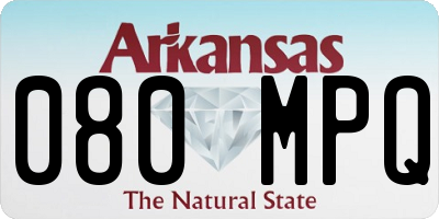 AR license plate 080MPQ