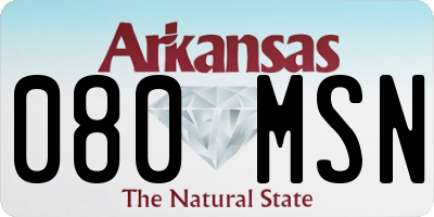 AR license plate 080MSN