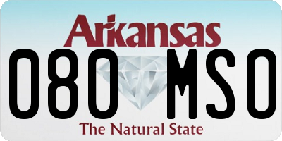 AR license plate 080MSO