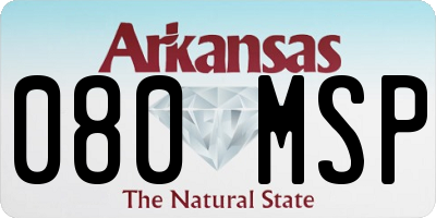 AR license plate 080MSP