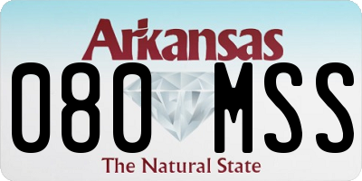 AR license plate 080MSS