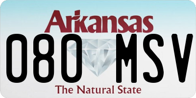 AR license plate 080MSV