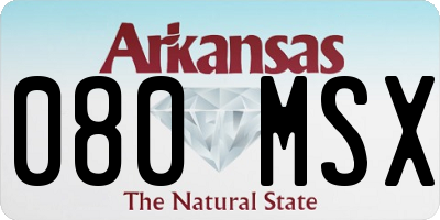 AR license plate 080MSX