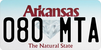 AR license plate 080MTA