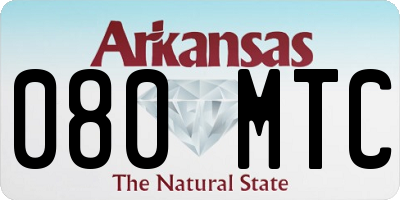 AR license plate 080MTC