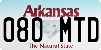 AR license plate 080MTD