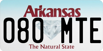 AR license plate 080MTE