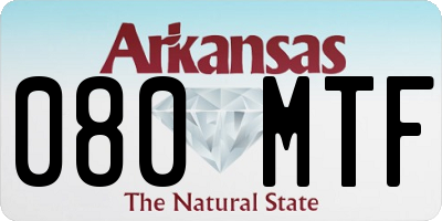 AR license plate 080MTF