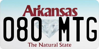 AR license plate 080MTG