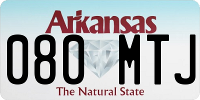 AR license plate 080MTJ