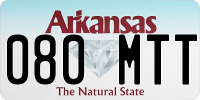AR license plate 080MTT