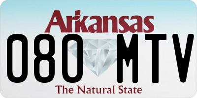 AR license plate 080MTV