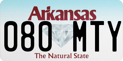 AR license plate 080MTY