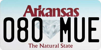 AR license plate 080MUE