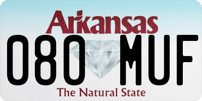 AR license plate 080MUF