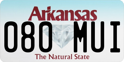 AR license plate 080MUI