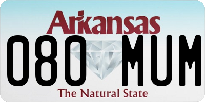 AR license plate 080MUM
