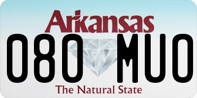 AR license plate 080MUO