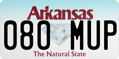 AR license plate 080MUP