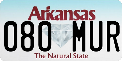 AR license plate 080MUR