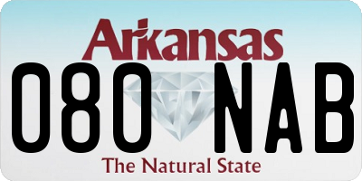 AR license plate 080NAB