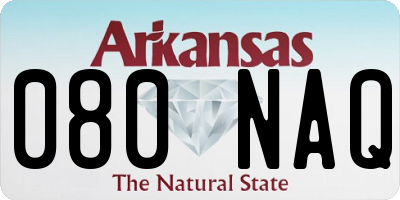 AR license plate 080NAQ
