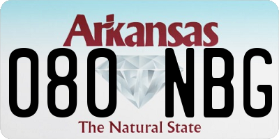 AR license plate 080NBG