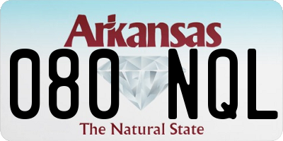 AR license plate 080NQL