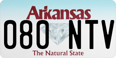 AR license plate 080NTV