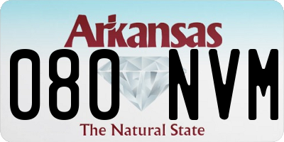 AR license plate 080NVM