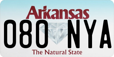 AR license plate 080NYA