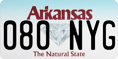 AR license plate 080NYG