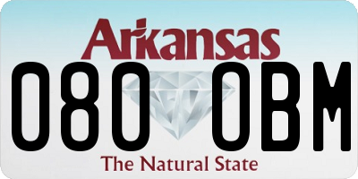 AR license plate 080OBM