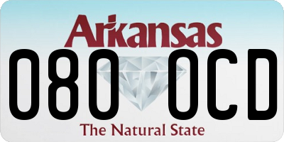AR license plate 080OCD