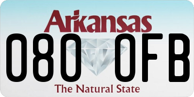 AR license plate 080OFB