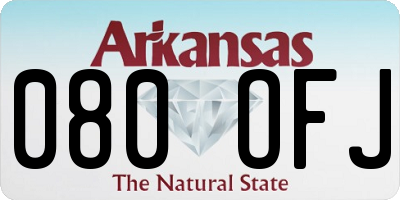AR license plate 080OFJ