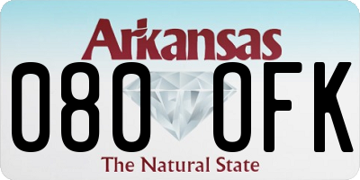 AR license plate 080OFK