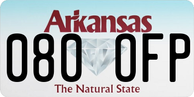 AR license plate 080OFP