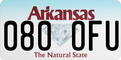 AR license plate 080OFU