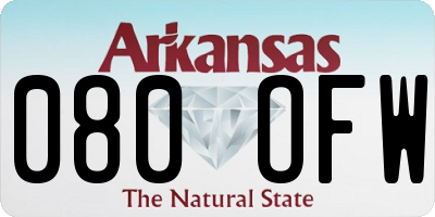 AR license plate 080OFW