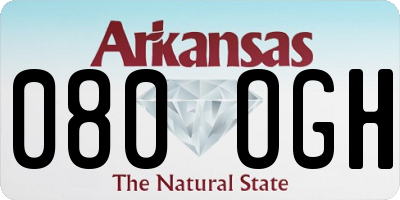 AR license plate 080OGH